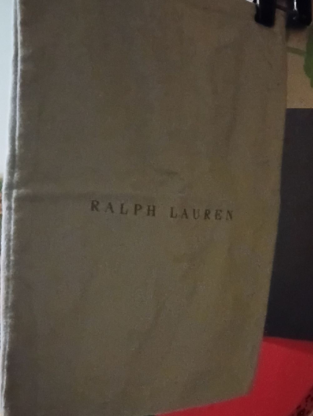 Ralph Lauren Gray Canvas Logo Dust Bag